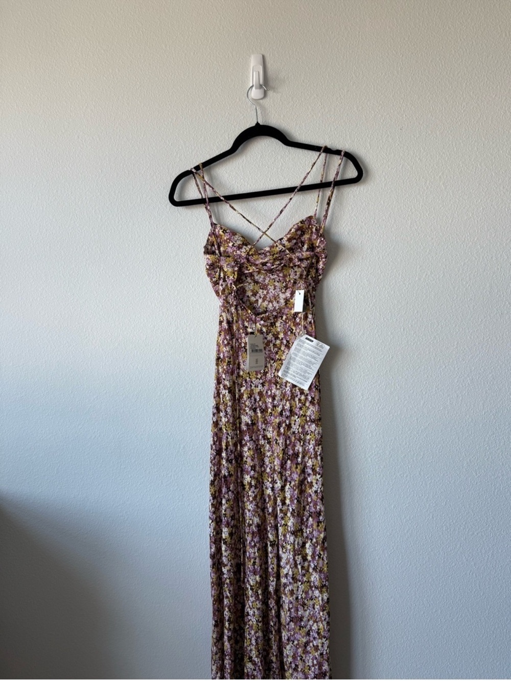 Faithfull the Brand Pink Floral Spaghetti-Strap Maxi Dress - Picture 8 of 8